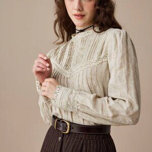 Linennaive  Edward Linen Lace Blouse